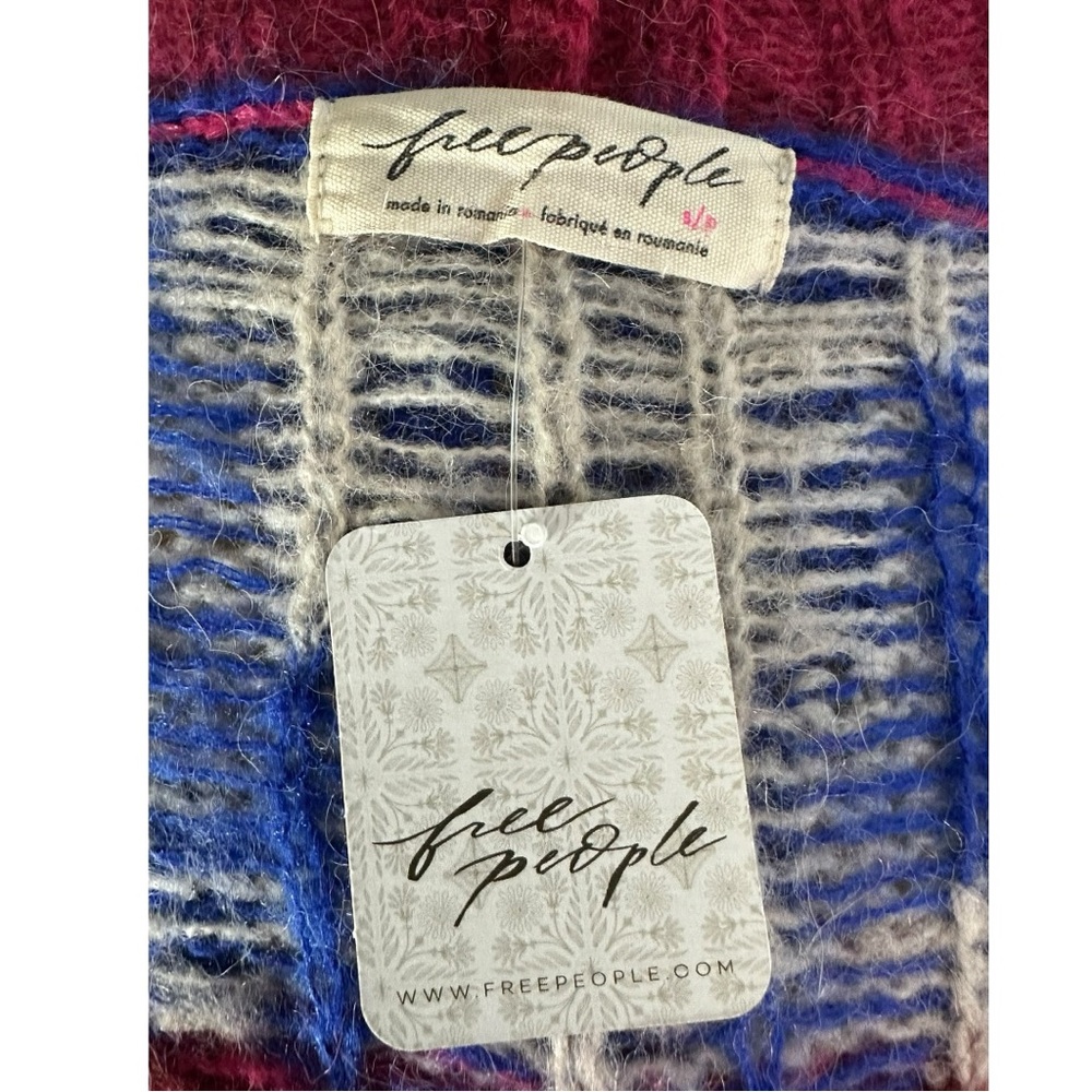 Free People Folk Song Maxi Cardi Small NWT Oversized Sweater Cardigan Fair Isle - Picture 11 of 13